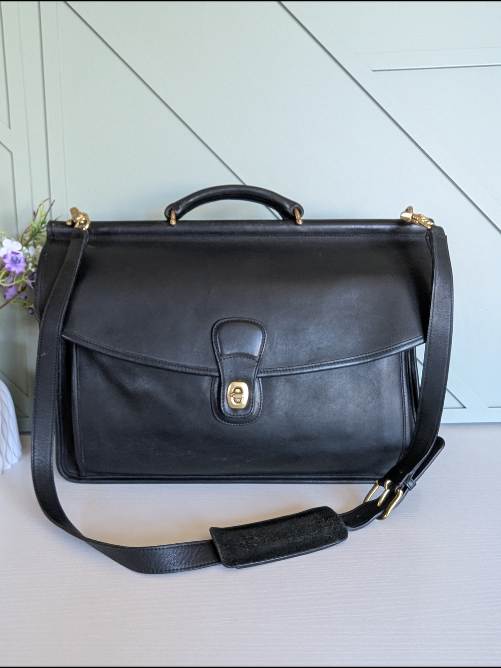 Vintage Coach BeekmanBriefcase (Style No. 5266), a highly sought-after silhoue
